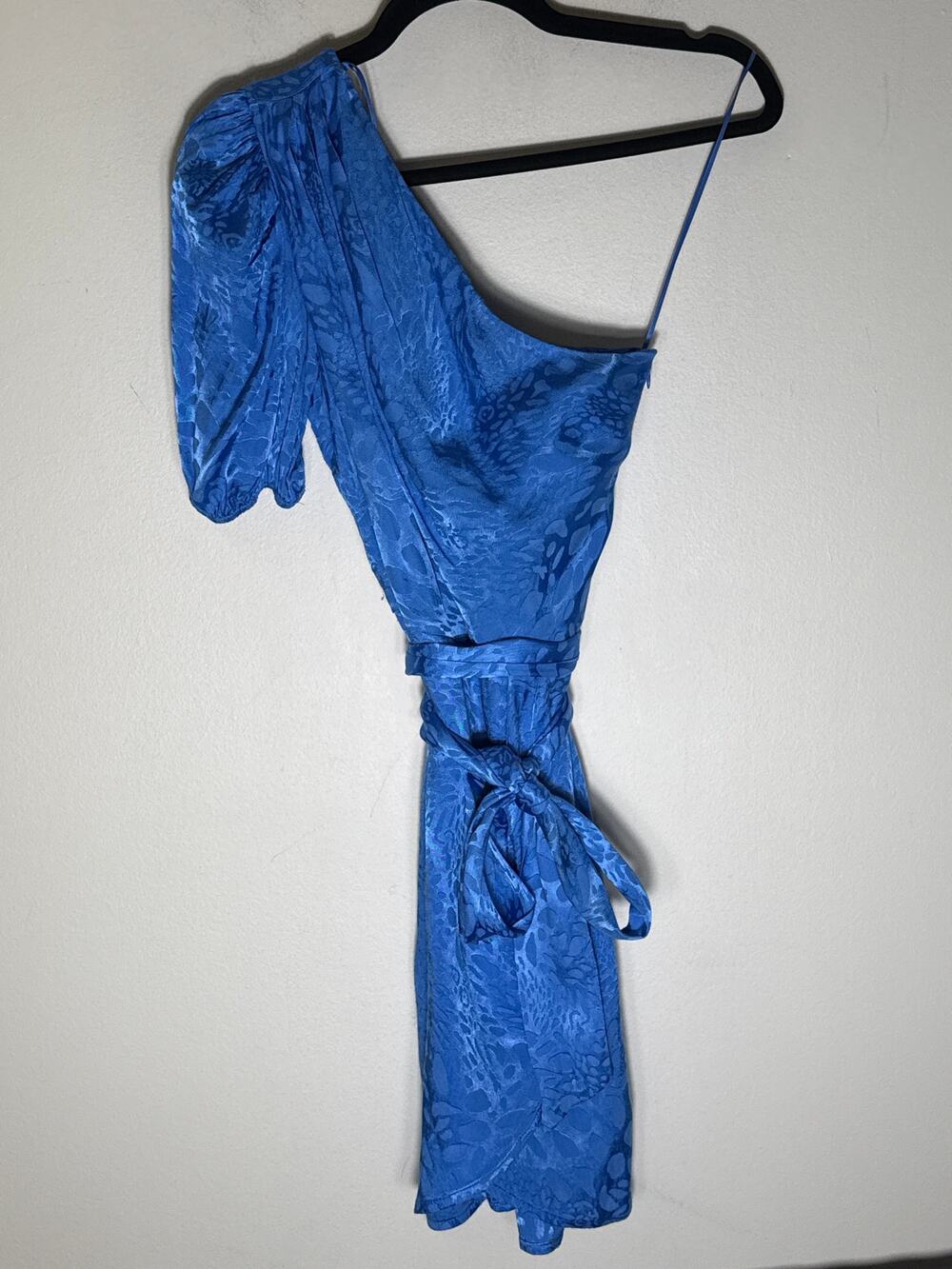Adalyn Rae Blue One Shoulder Mini Dress Sz S